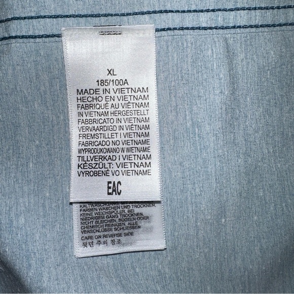 Marmot Shirt Mens XL Celestial Blue Cooper Canyon Short Sleeve Button Down NWT - Picture 6 of 10